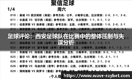 足球评论：西安足球队在比赛中的整体压制与失误分析